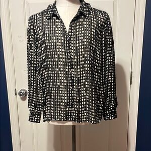 Black and White Polka Dot Blouse
